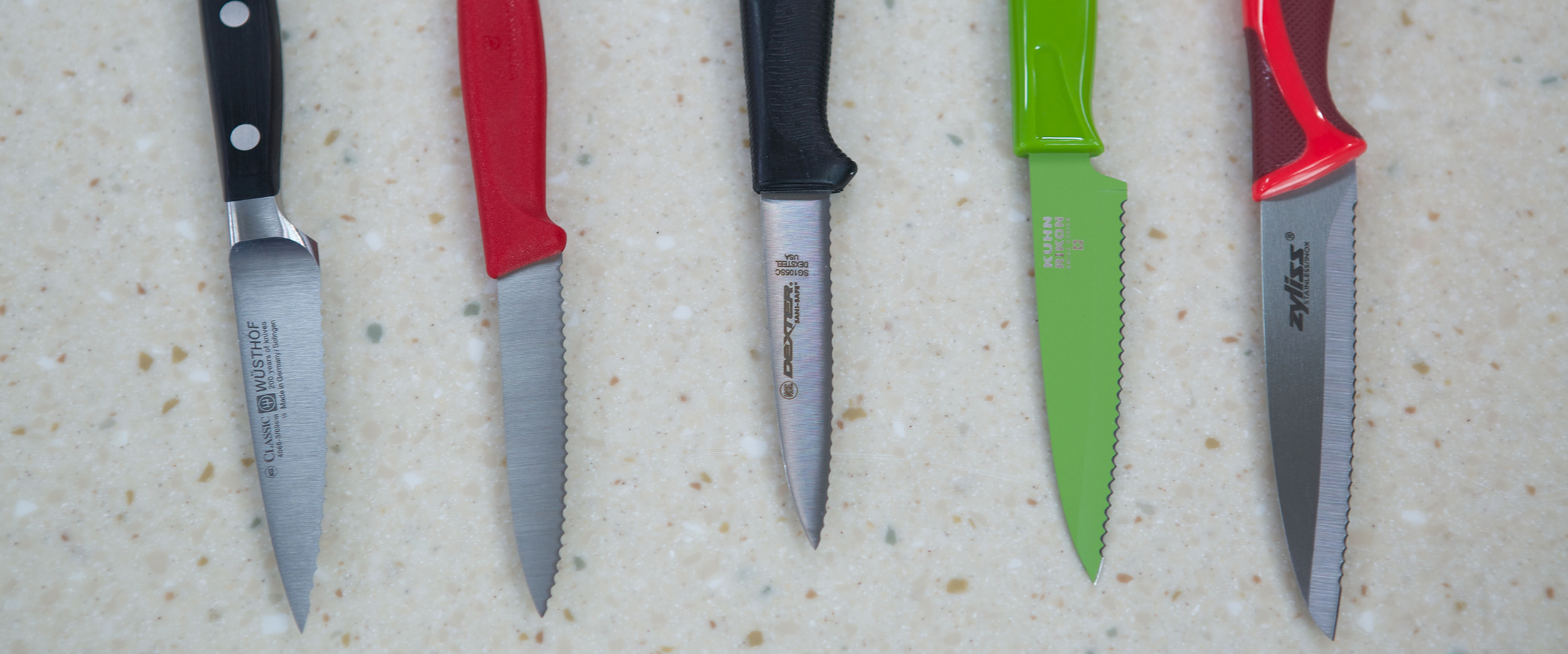 Kuhn Rikon Colori 4 Serrated Paring Knife at Swiss Knife Shop