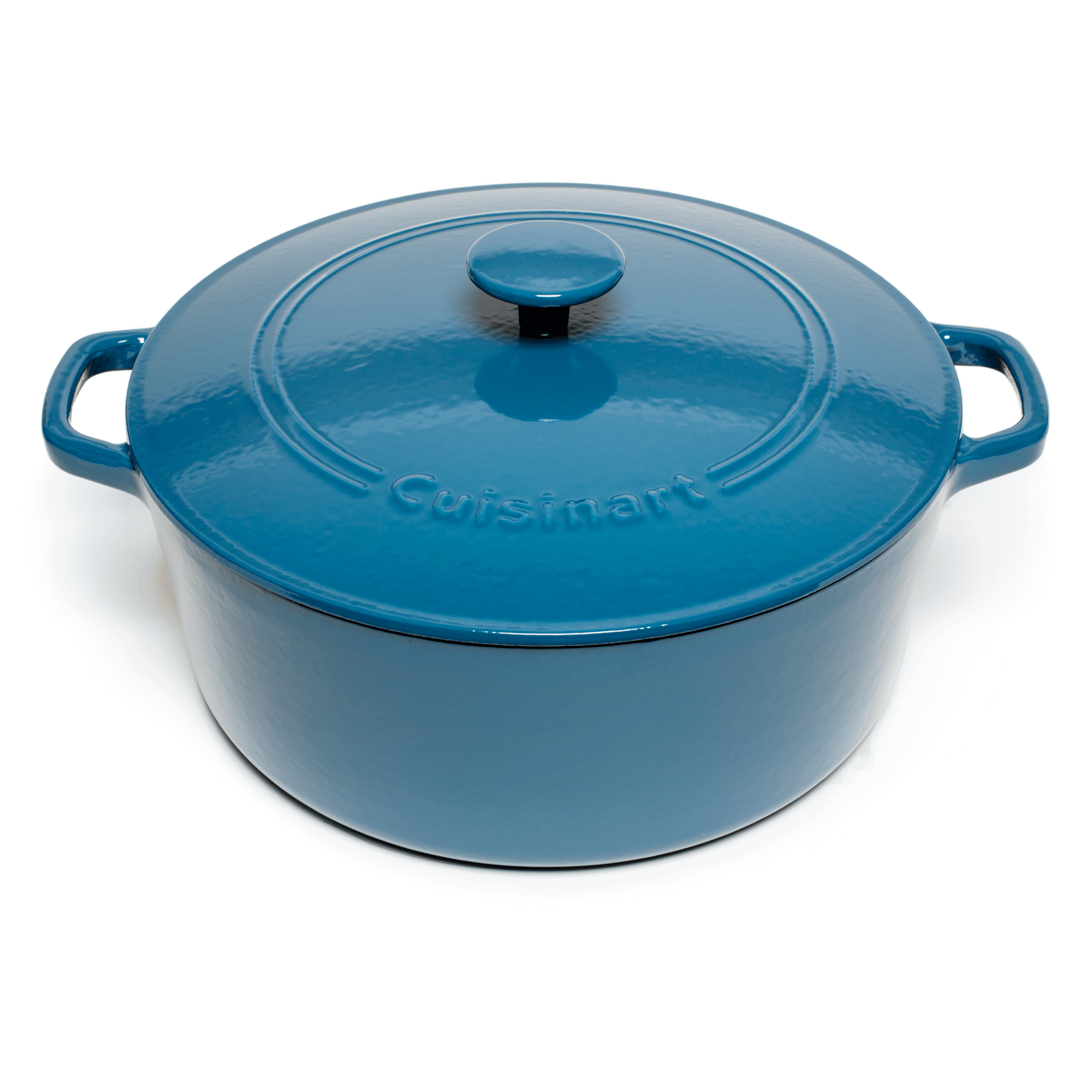 Refurbished Cuisinart Cast Iron Casserole Dutch Oven 7 Quart (CI670-30TE) -  Teal - Excellent