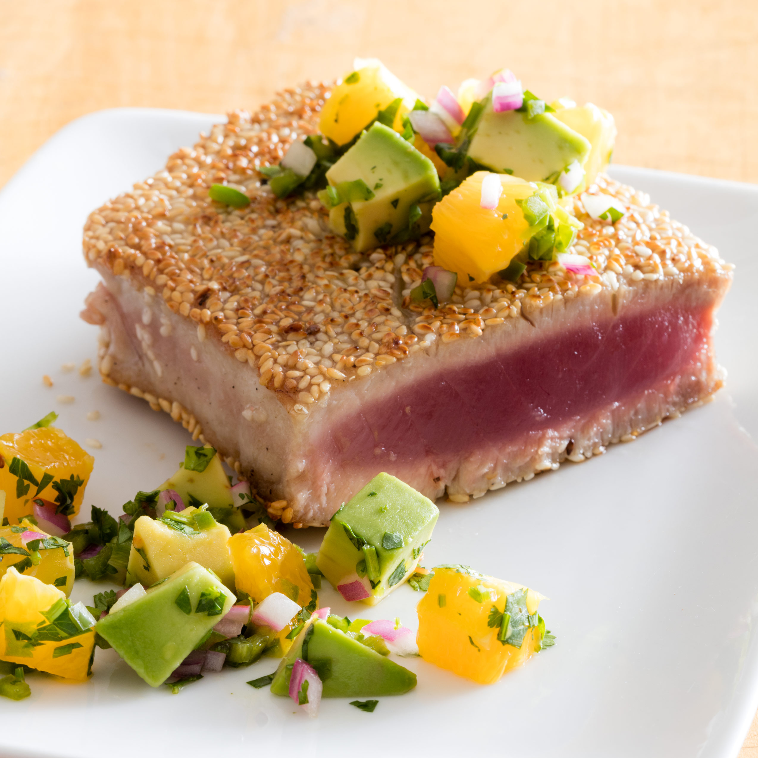 Pan Seared Sesame Crusted Tuna Steaks