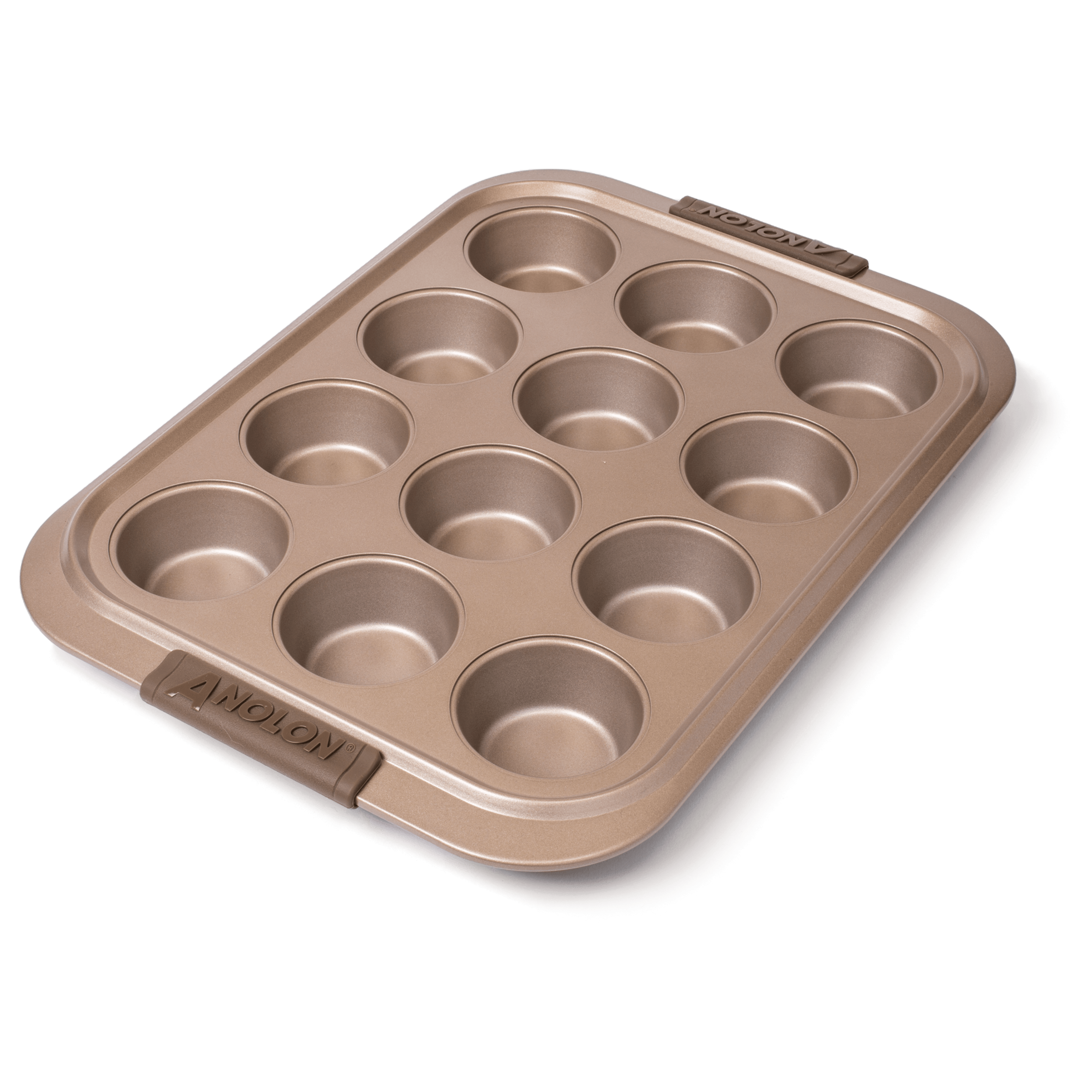 Circulon Bakeware Nonstick Muffin Pan, 12-Cup, Chocolate Brown