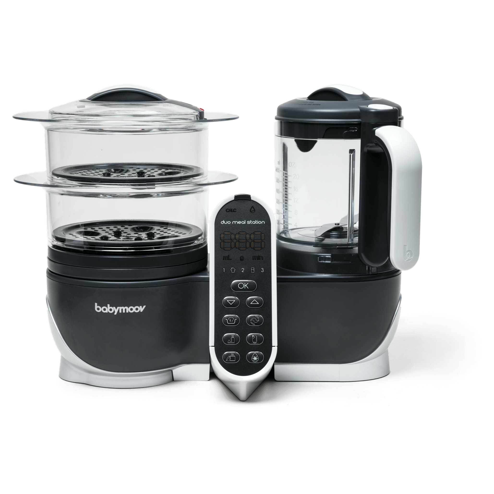 Babymoov Duo Meal Station 6 in 1 Food Processor with Steam Cooker