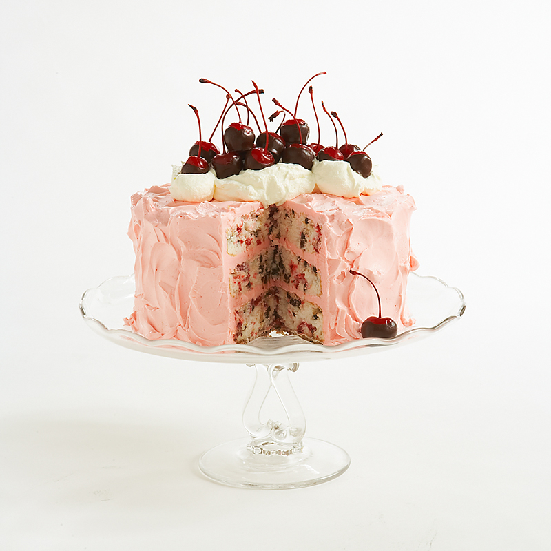 Cherry Chocolate Chip Cake | Naturally Pink Birthday Cake Recipe | Recipe | Chocolate  chip cake, Desserts, Cake desserts