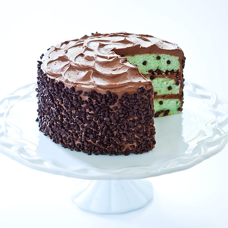 Mint Chocolate Chip Cookie Crunch Cake | The Cake Merchant