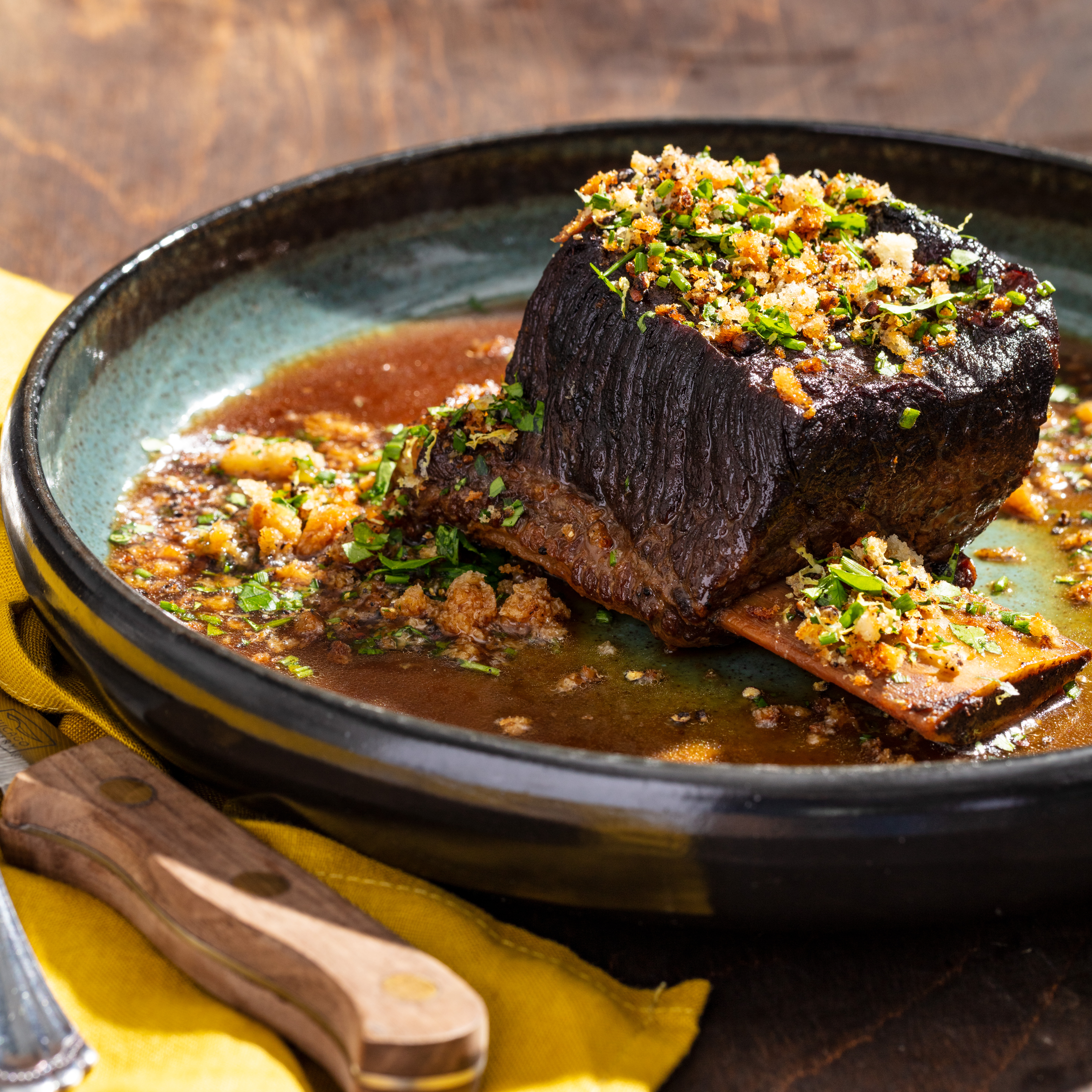 Adobo-Inspired Short Ribs with Black Pepper Gremolata