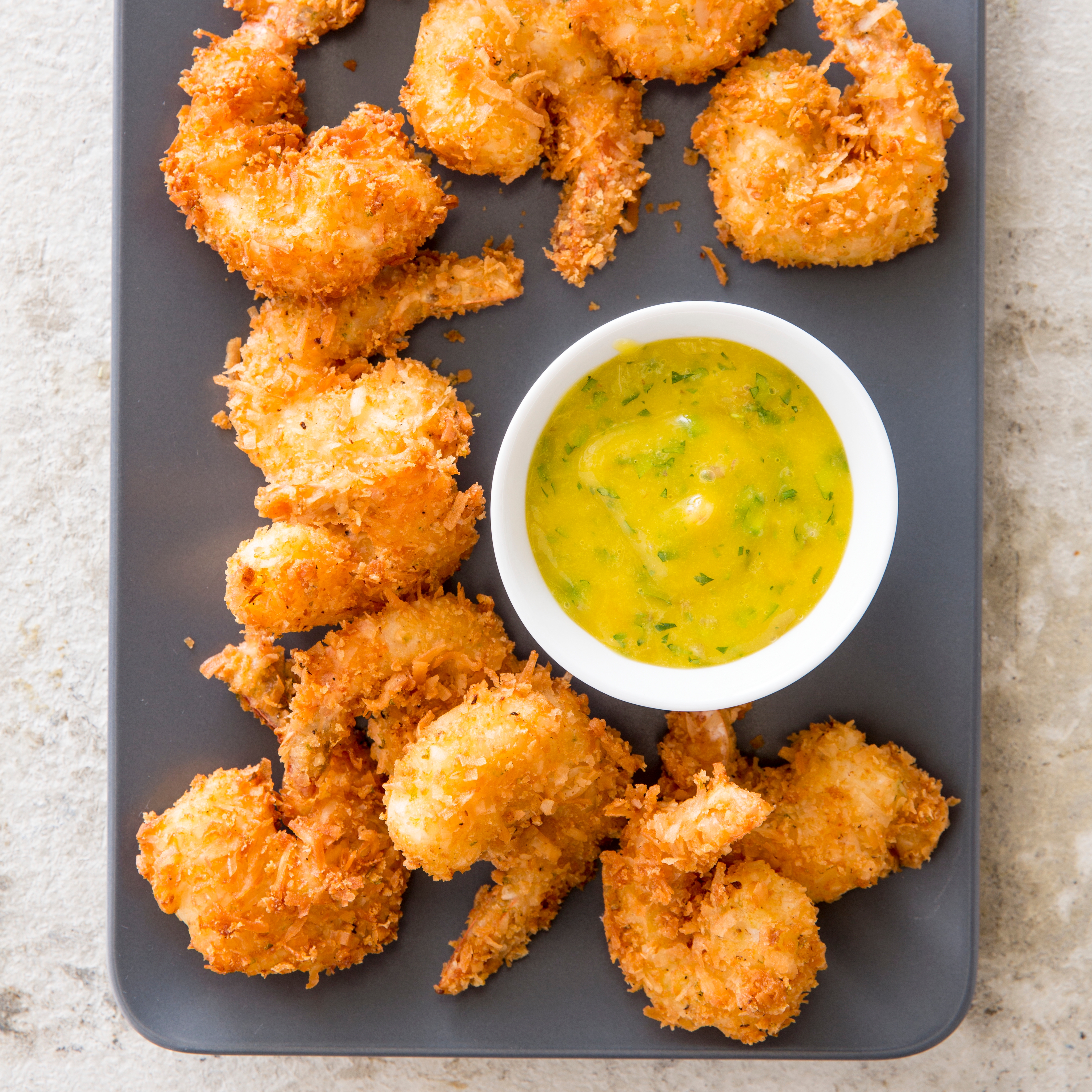 Baked coconut shrimp with mango dipping sauce - Caroline's Cooking
