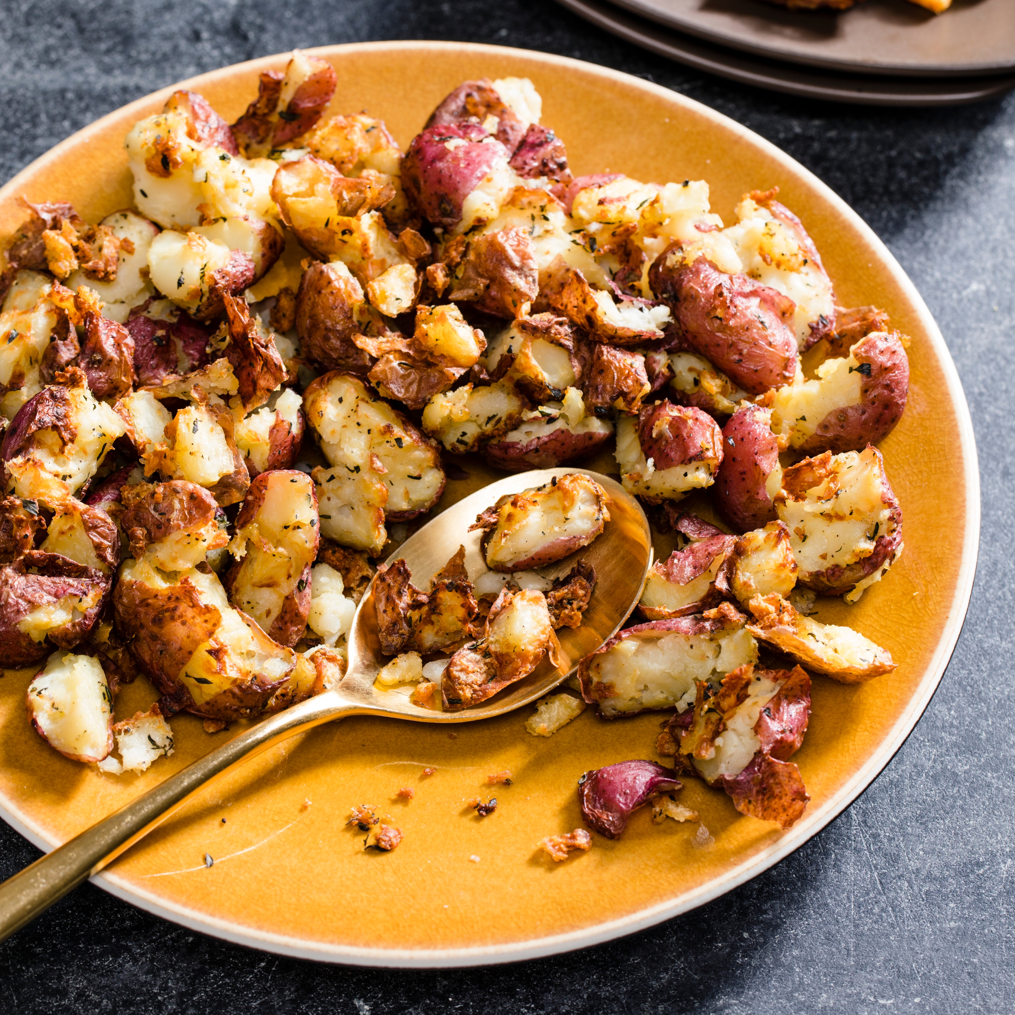 Loaded Air Fried Smashed Potatoes – Pat Cooks