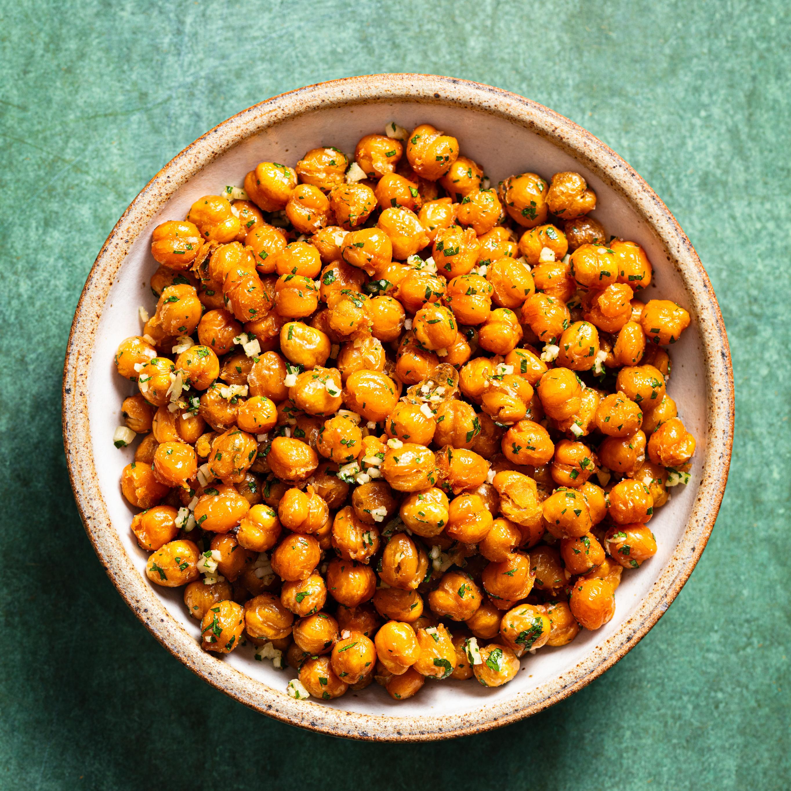 Garlic-Parsley Crispy Chickpeas