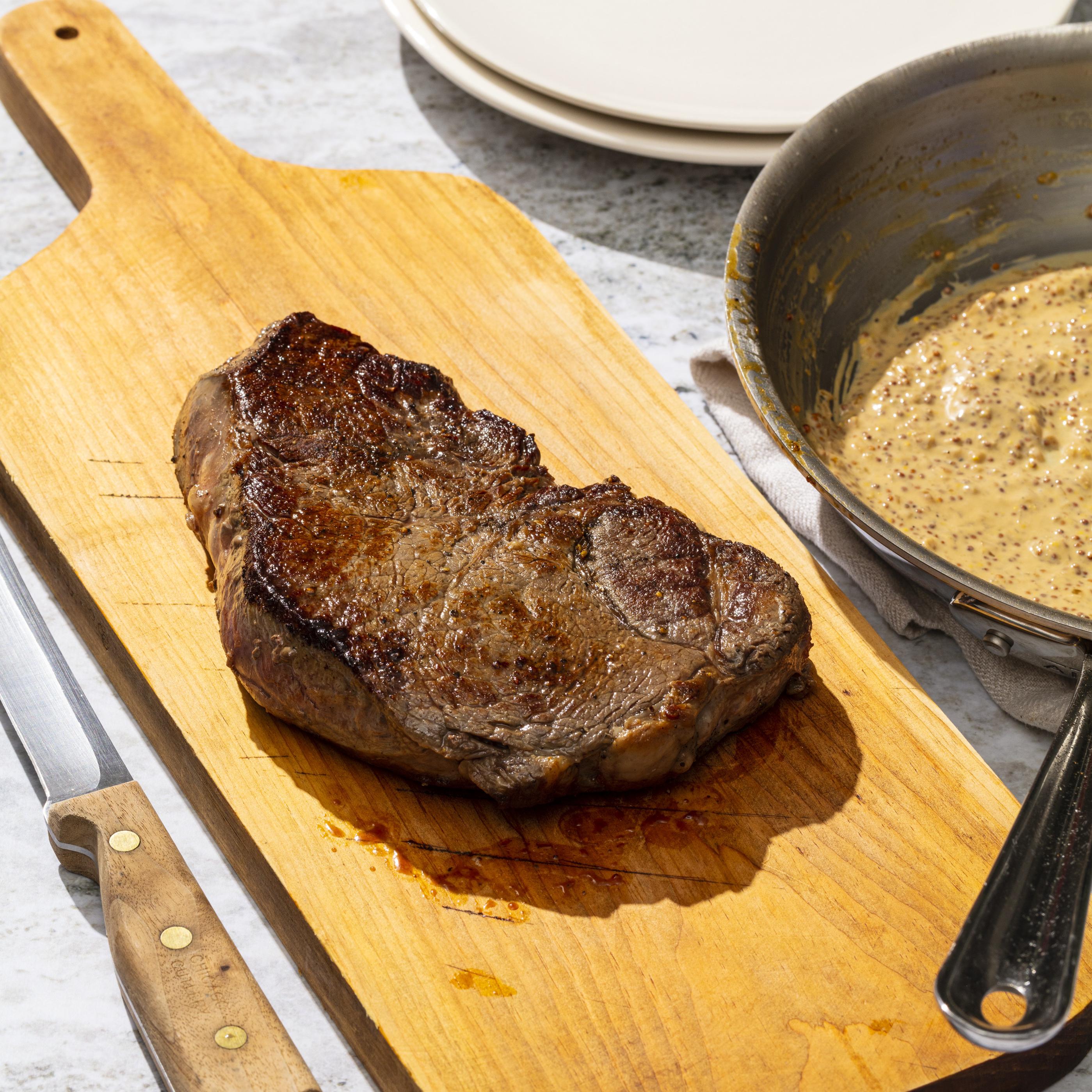 mustard sauce steak