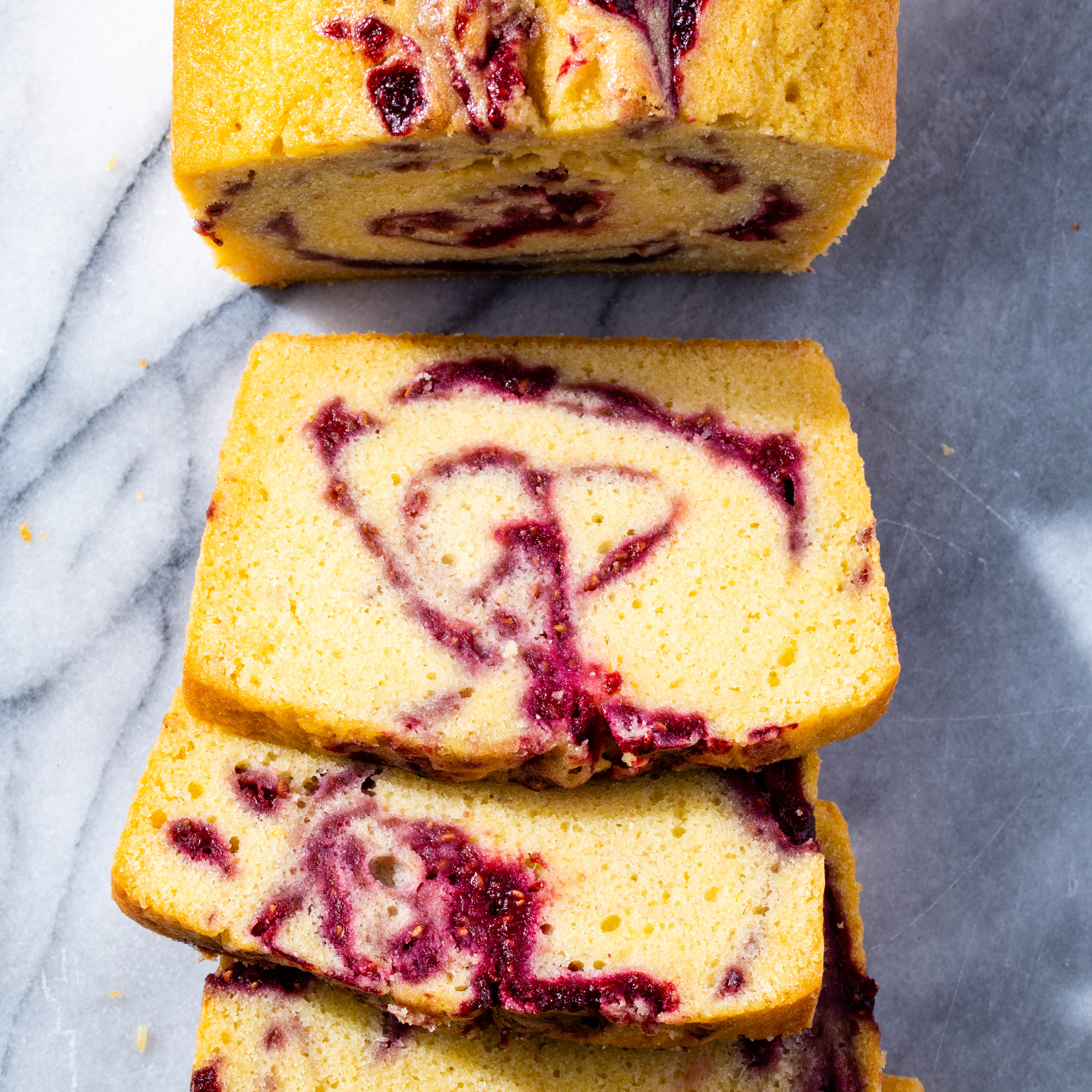 Almond Pound Cake with Raspberry Swirl - Joanne Eats Well With Others