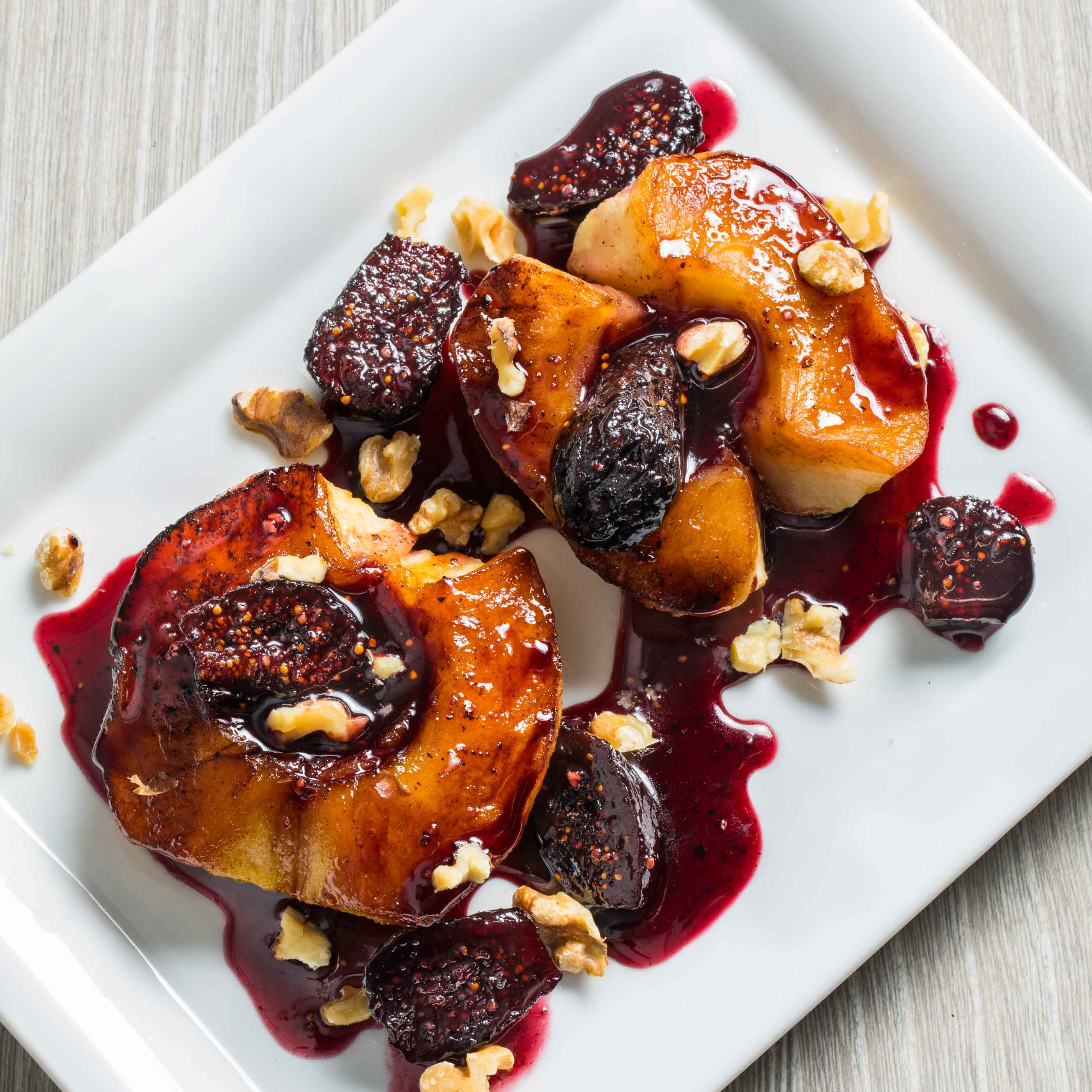 Roasted Apples with Dried Figs and Walnuts