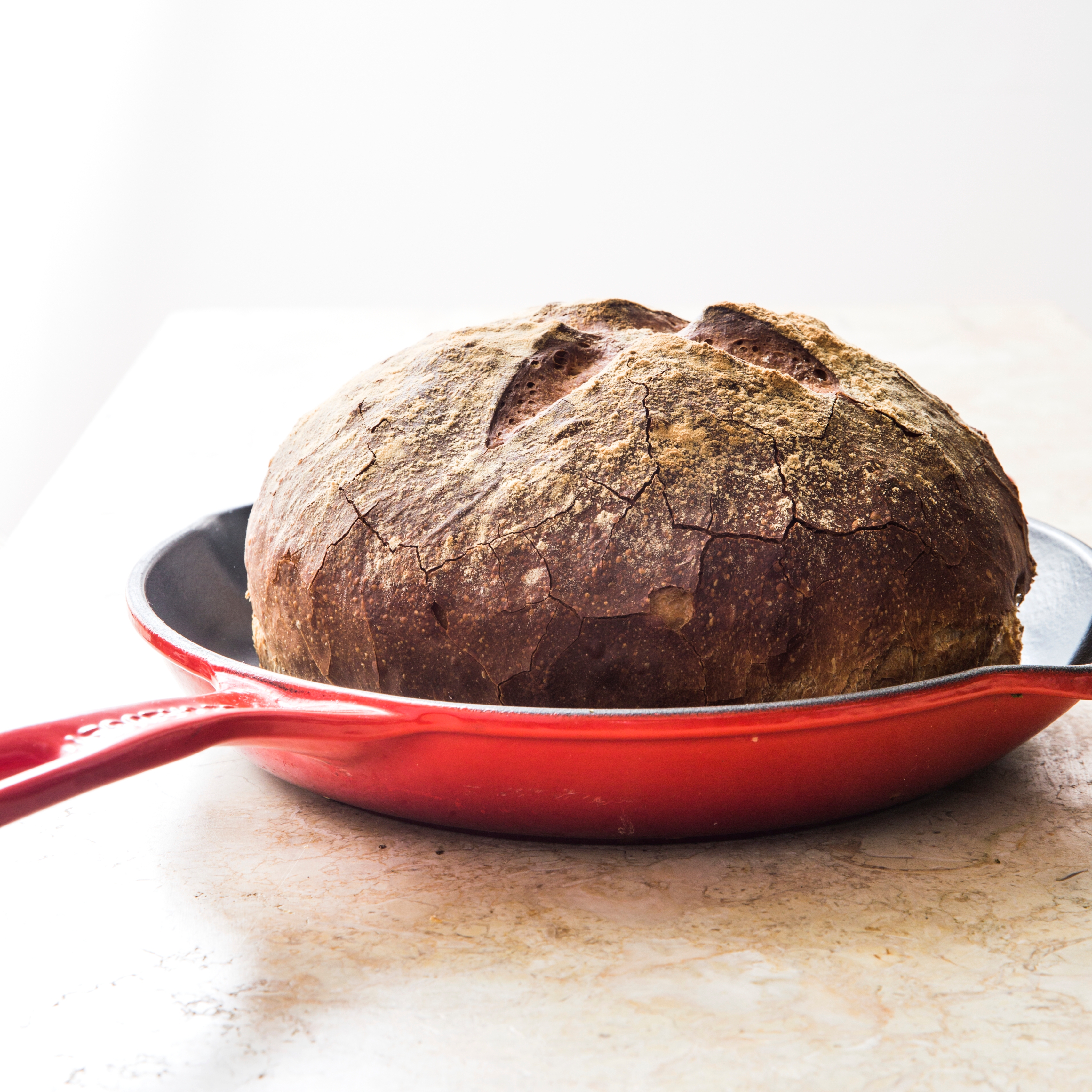 Rustic Bread Baked in a Cast Iron Skillet - 1840 Farm