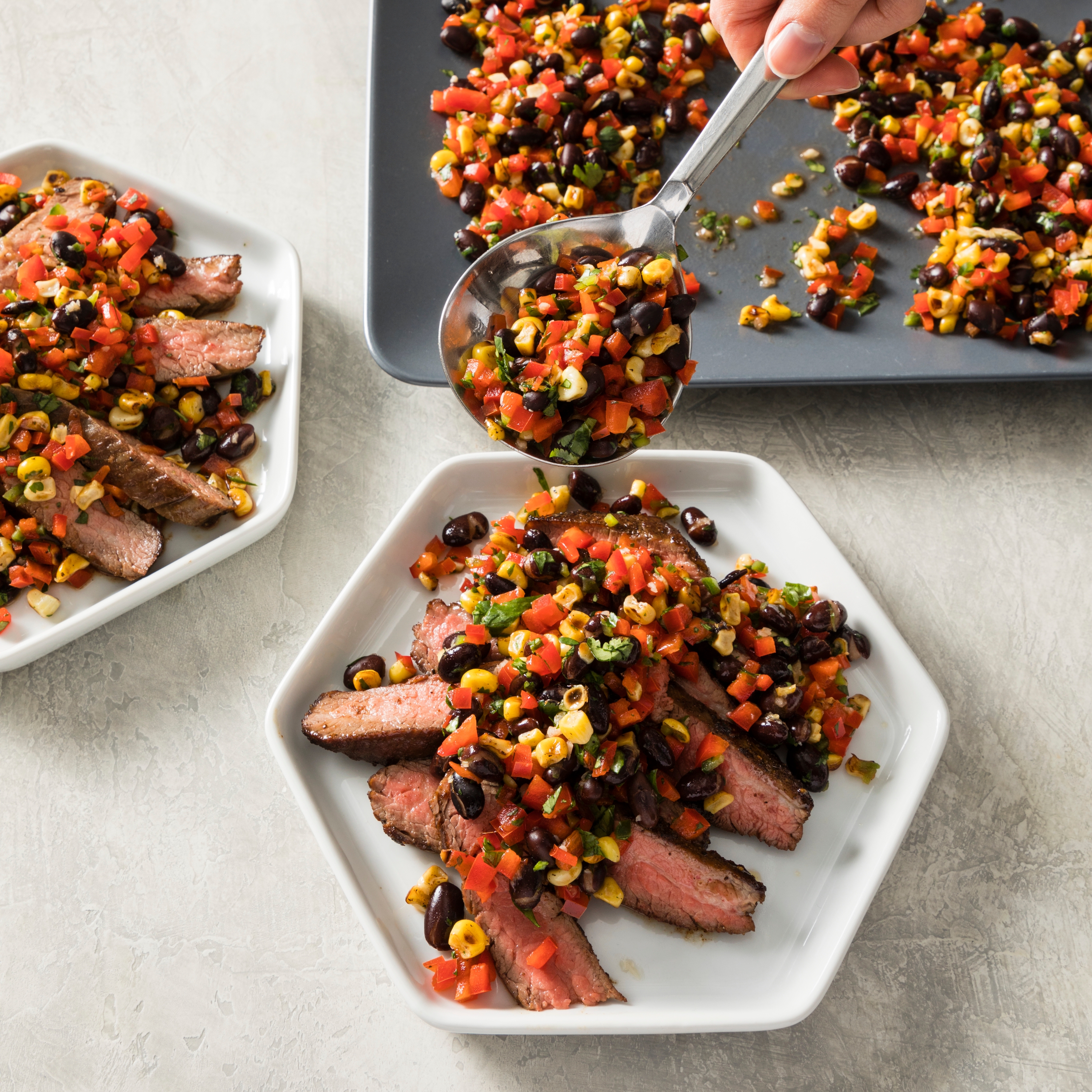 Spice-Rubbed Flank Steak With Corn-Chile Relish Recipe