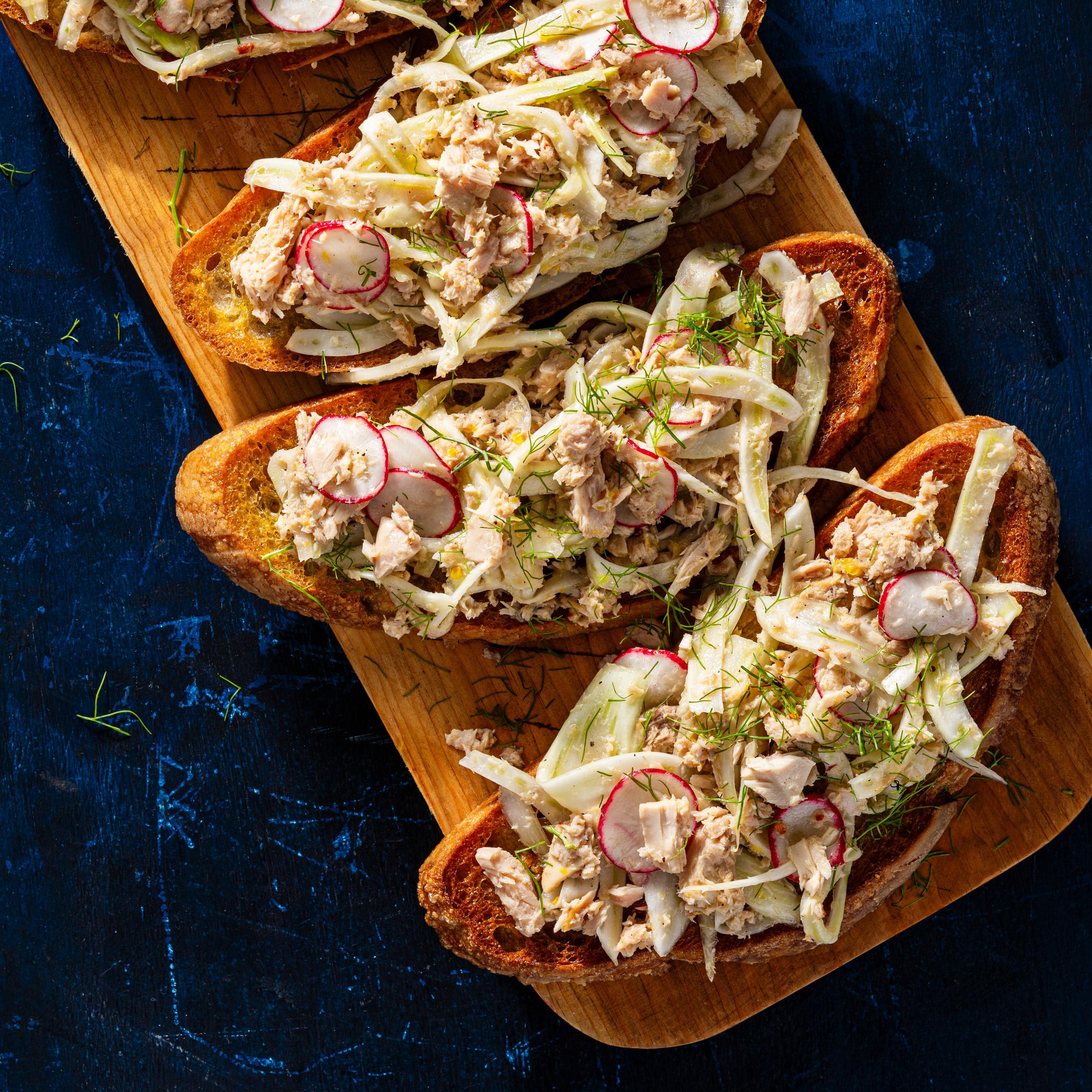 American Tuna Open-Faced Tuna Salad Sandwich - Alexandra's Kitchen