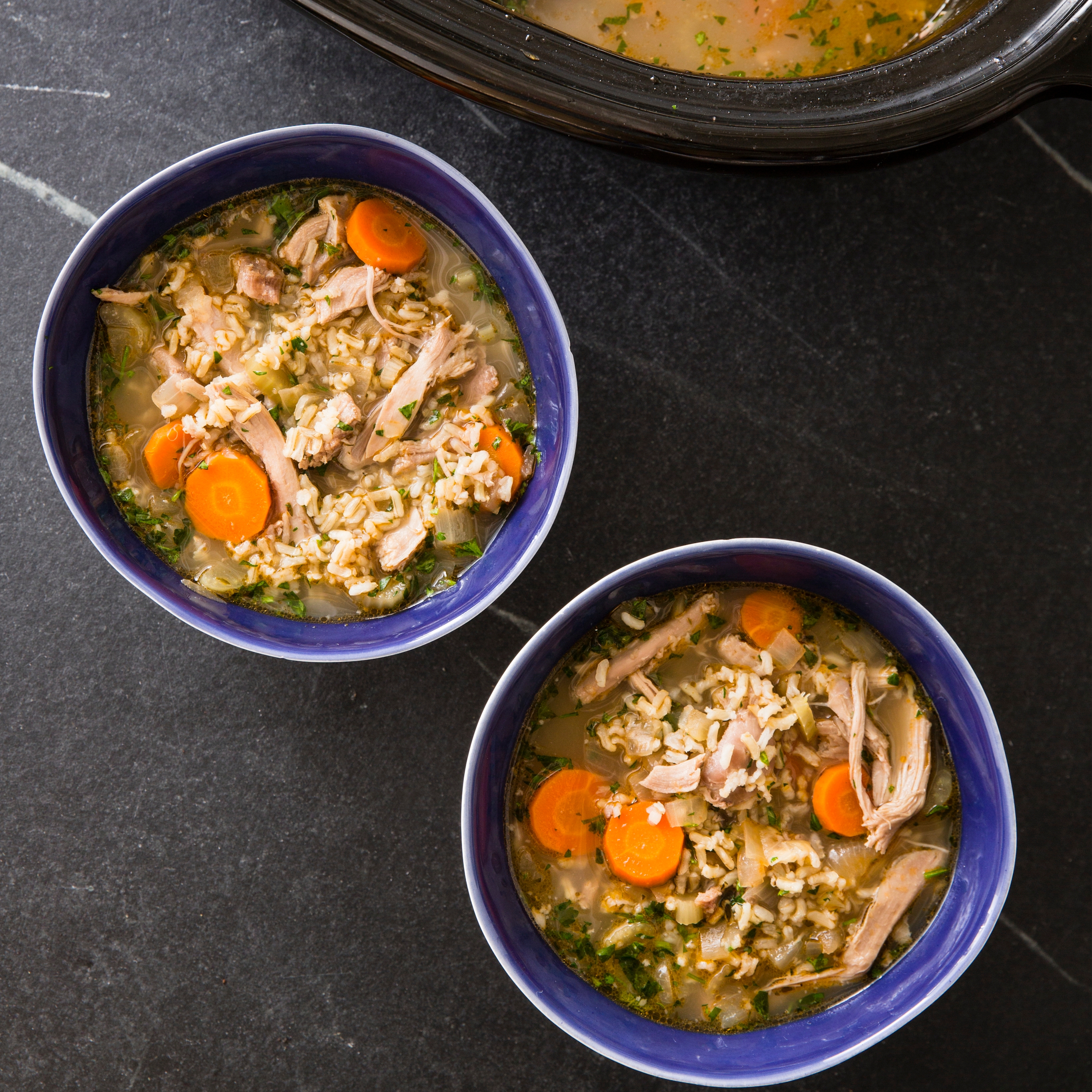 Gluten-free Slow Cooker Turkey and Rice Soup