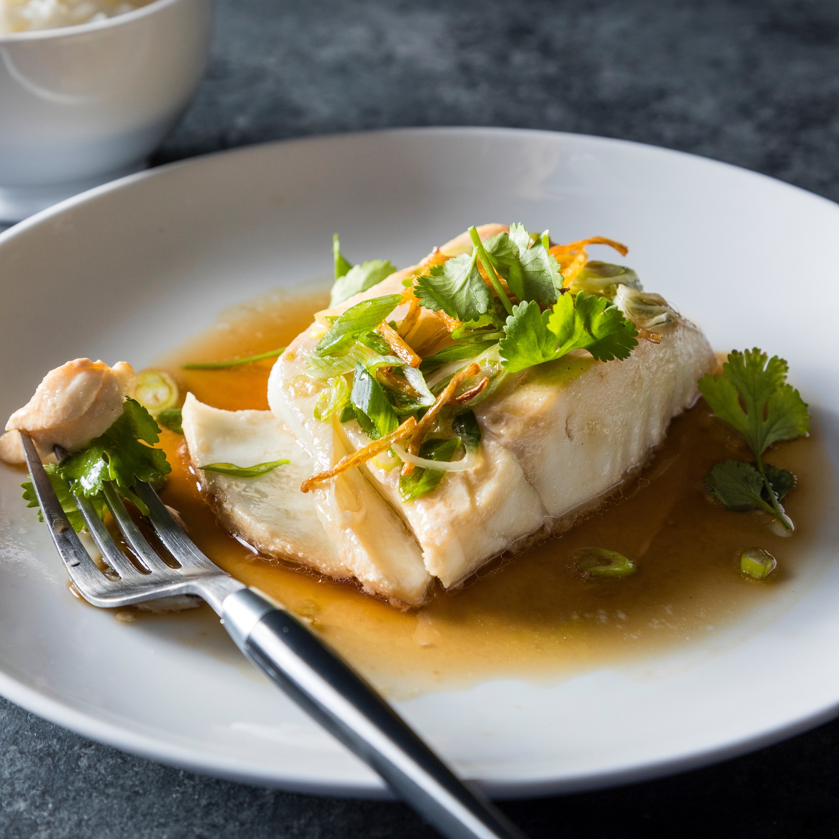 Oven-Steamed Fish with Scallions and Ginger