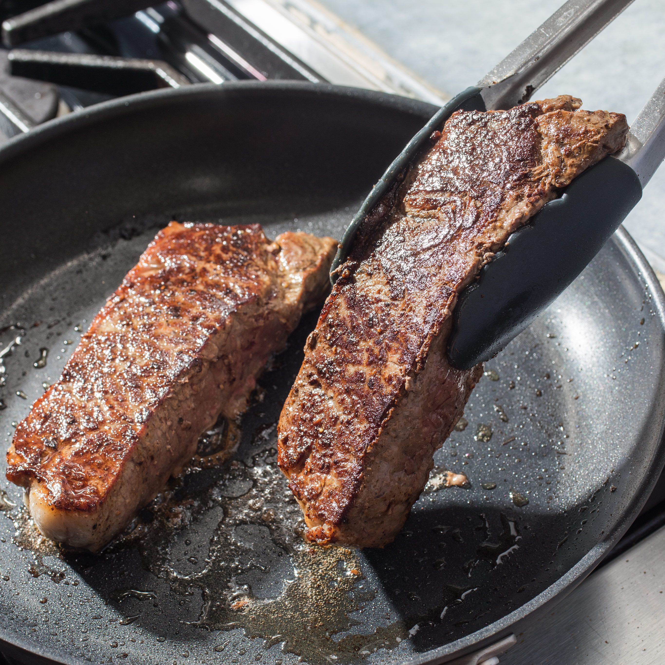 Seared Cast Iron Steaks