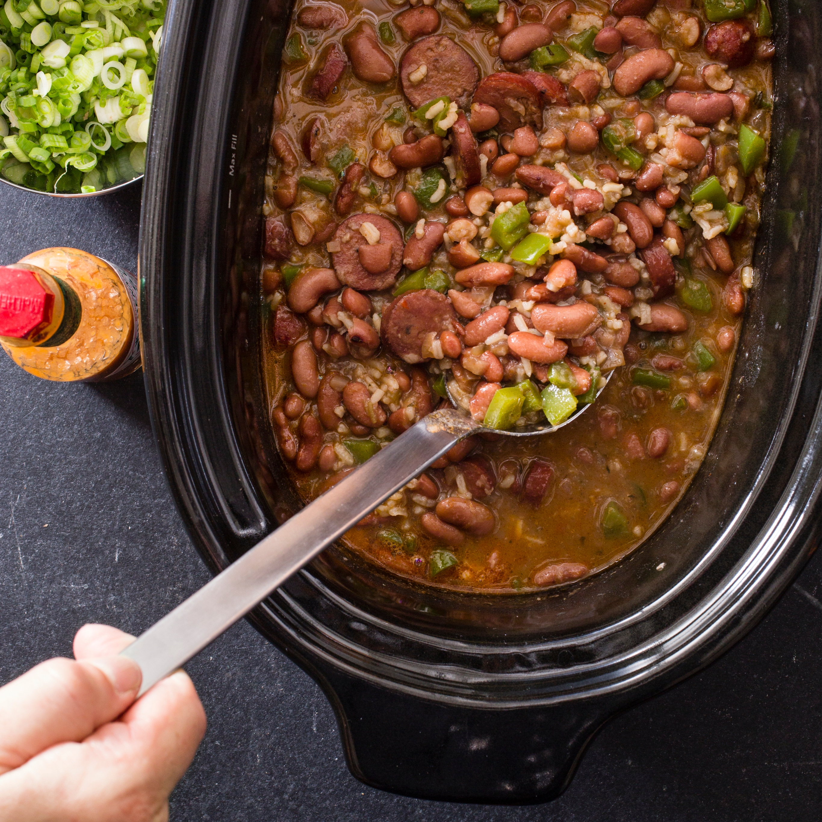 Slow Cooker Red Beans and Rice - Tornadough Alli