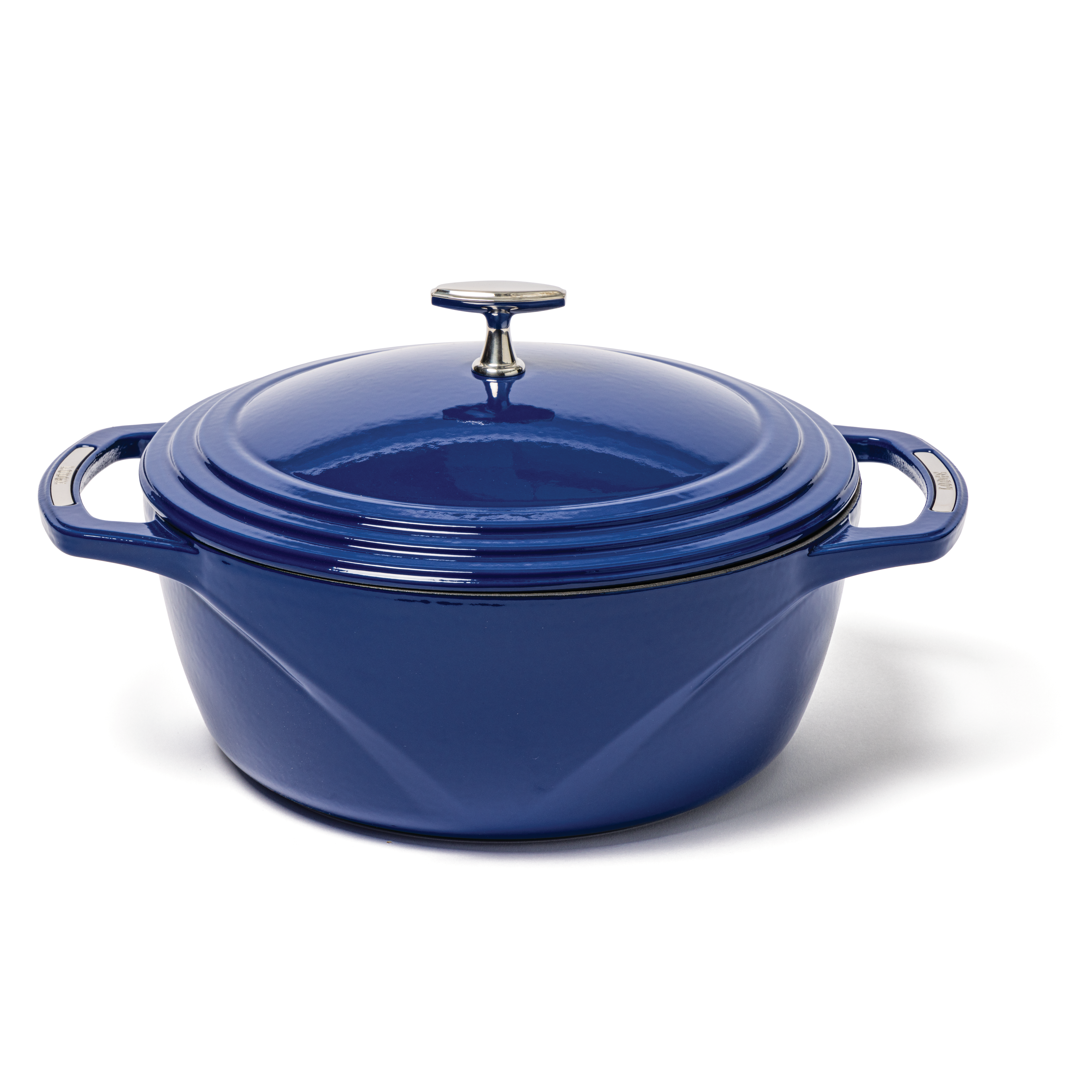 Crockpot Navy Blue Dutch Oven Crock-Pot Artisan Round Cast Iron