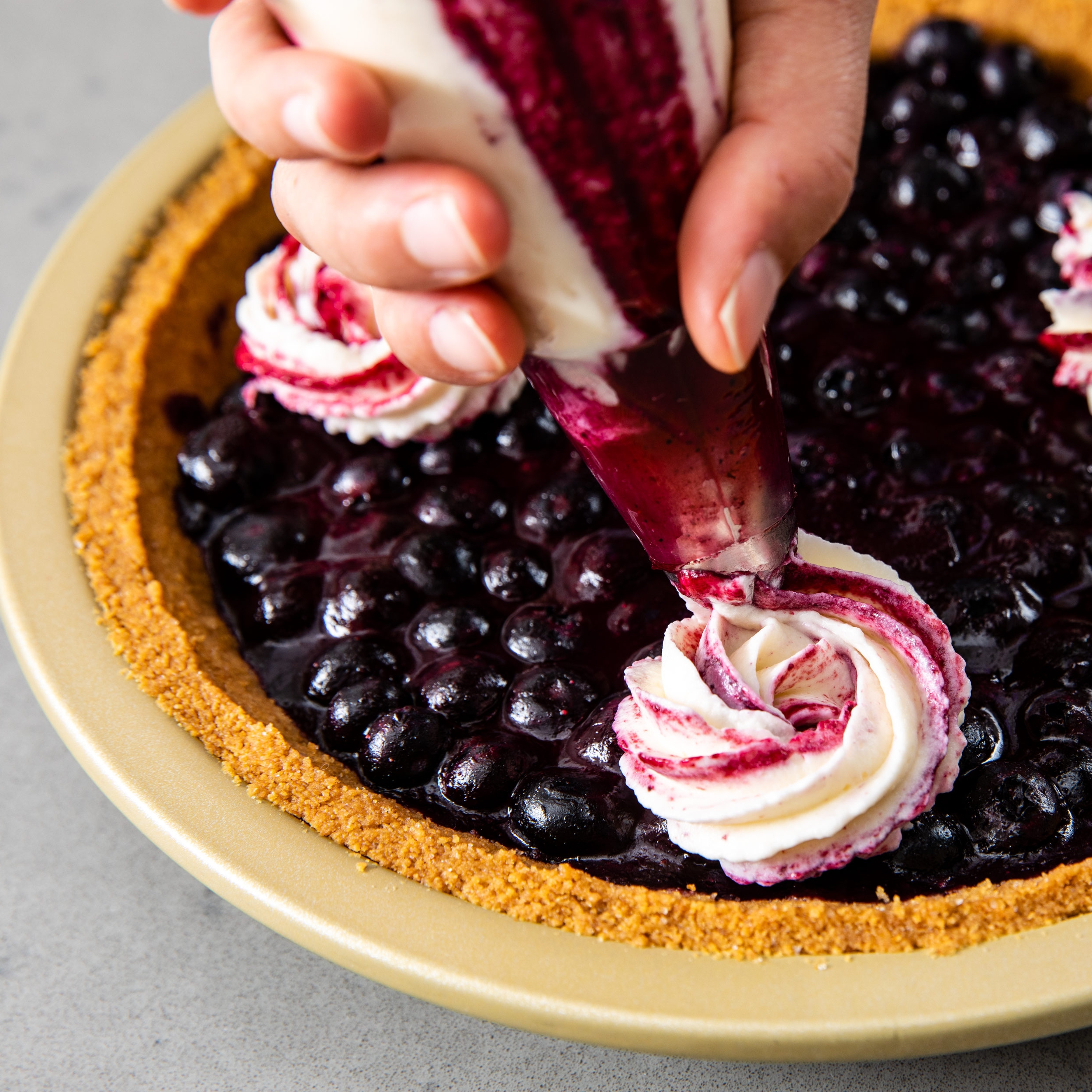 Blueberry Cream Pie - The Baker Chick