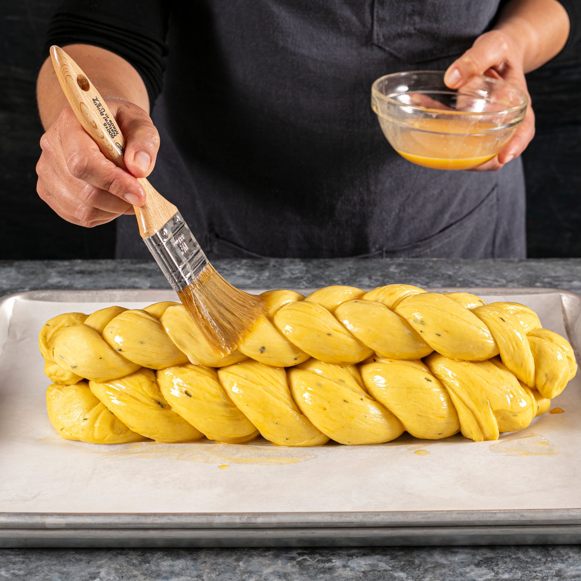 Braided Saffron Challah Bread