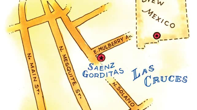 Map of Las Cruces, New Mexico