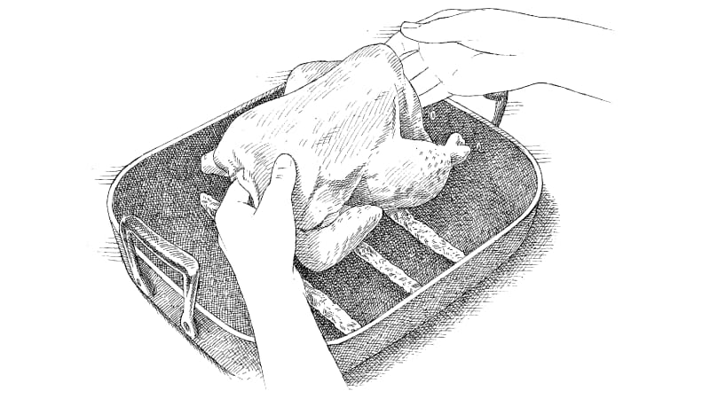 Improvised roasting rack hot sale