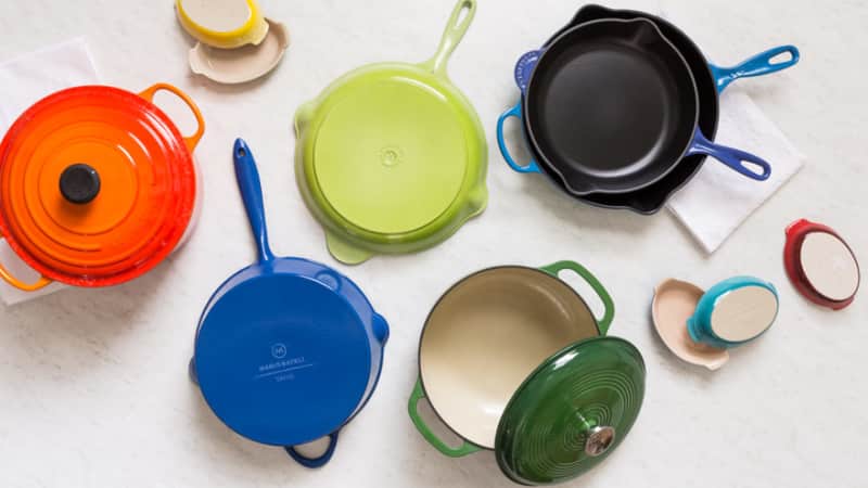 Enameled cookware top
