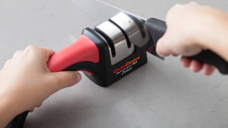 America's Test Kitchen - Today Only! 20% OFF the Chef's Choice Trizor XV Knife  Sharpener, our Highest-Rated Knife Sharpener:  With  diamond abrasives and a spring-loaded chamber that precisely and gently  guided