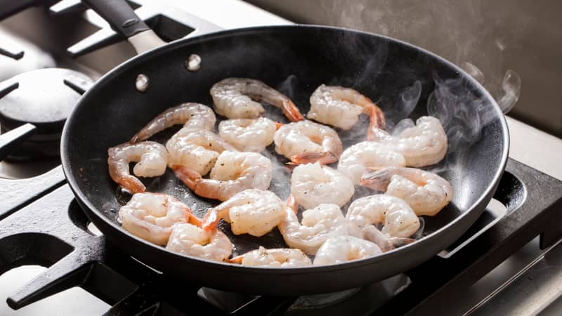 For Nonrubbery Shrimp, Oil the Shrimp (Not the Pan)