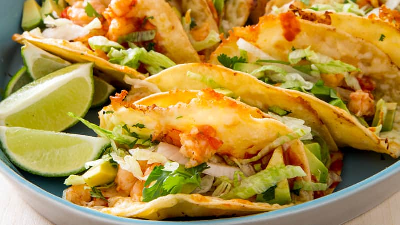 Make Crispy, Cheesy Shrimp Tacos with This Easy Technique