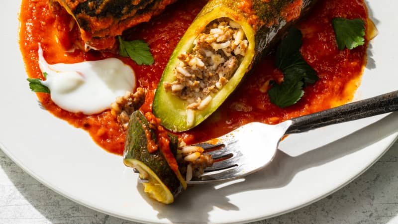 In Summer, This Meaty, Vibrant Stuffed Zucchini is the Dish I Crave