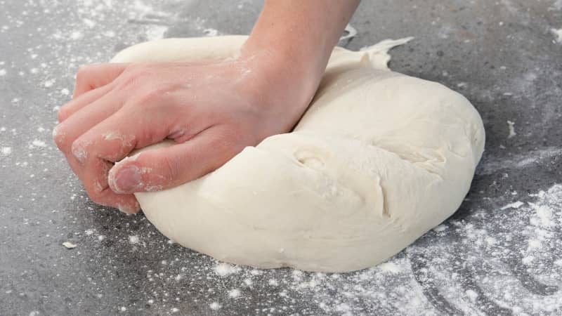 Mixing dough by hand store