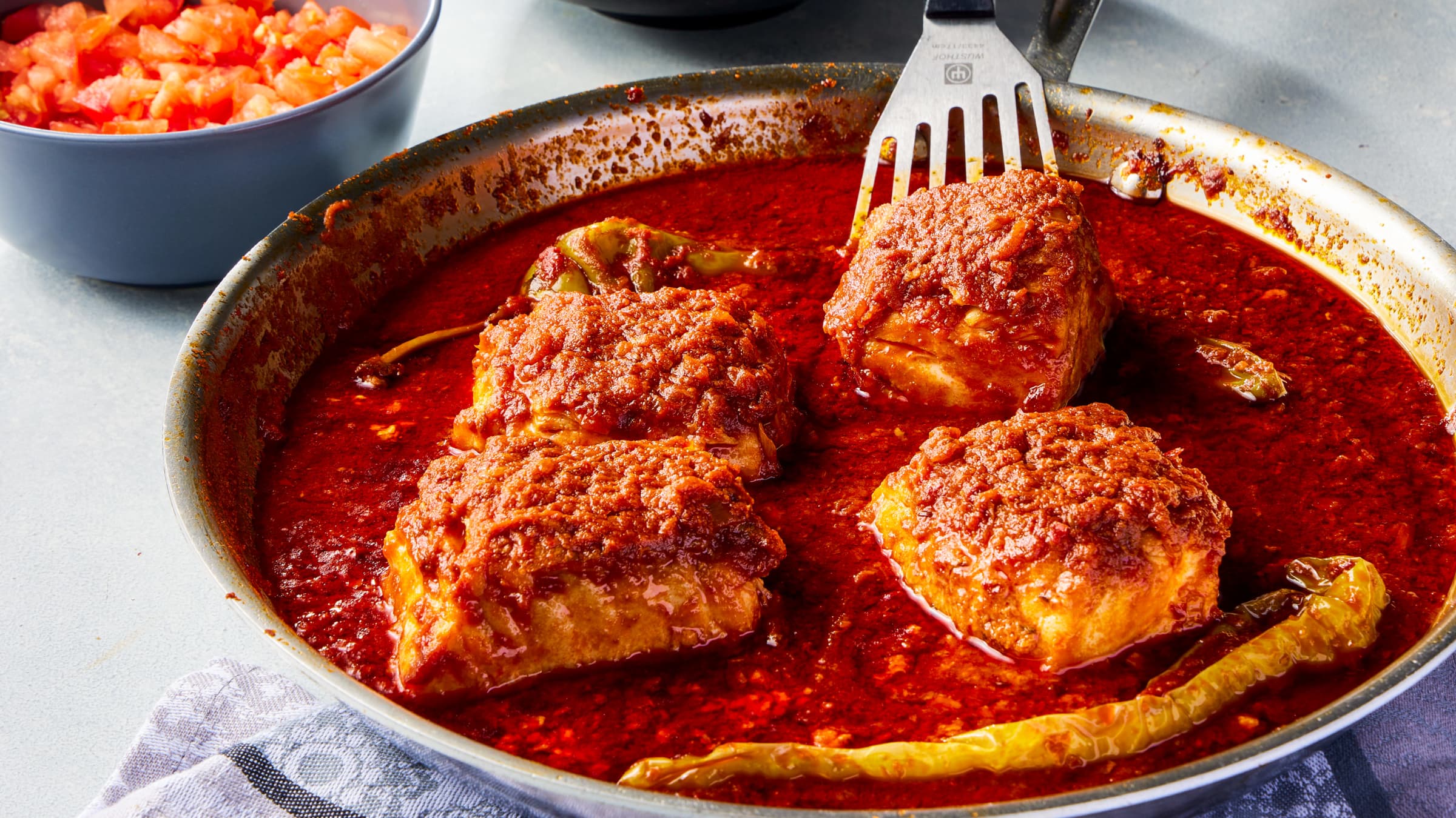 Halibut Chraime (Fish in Spicy Tomato Sauce) Cook's Illustrated