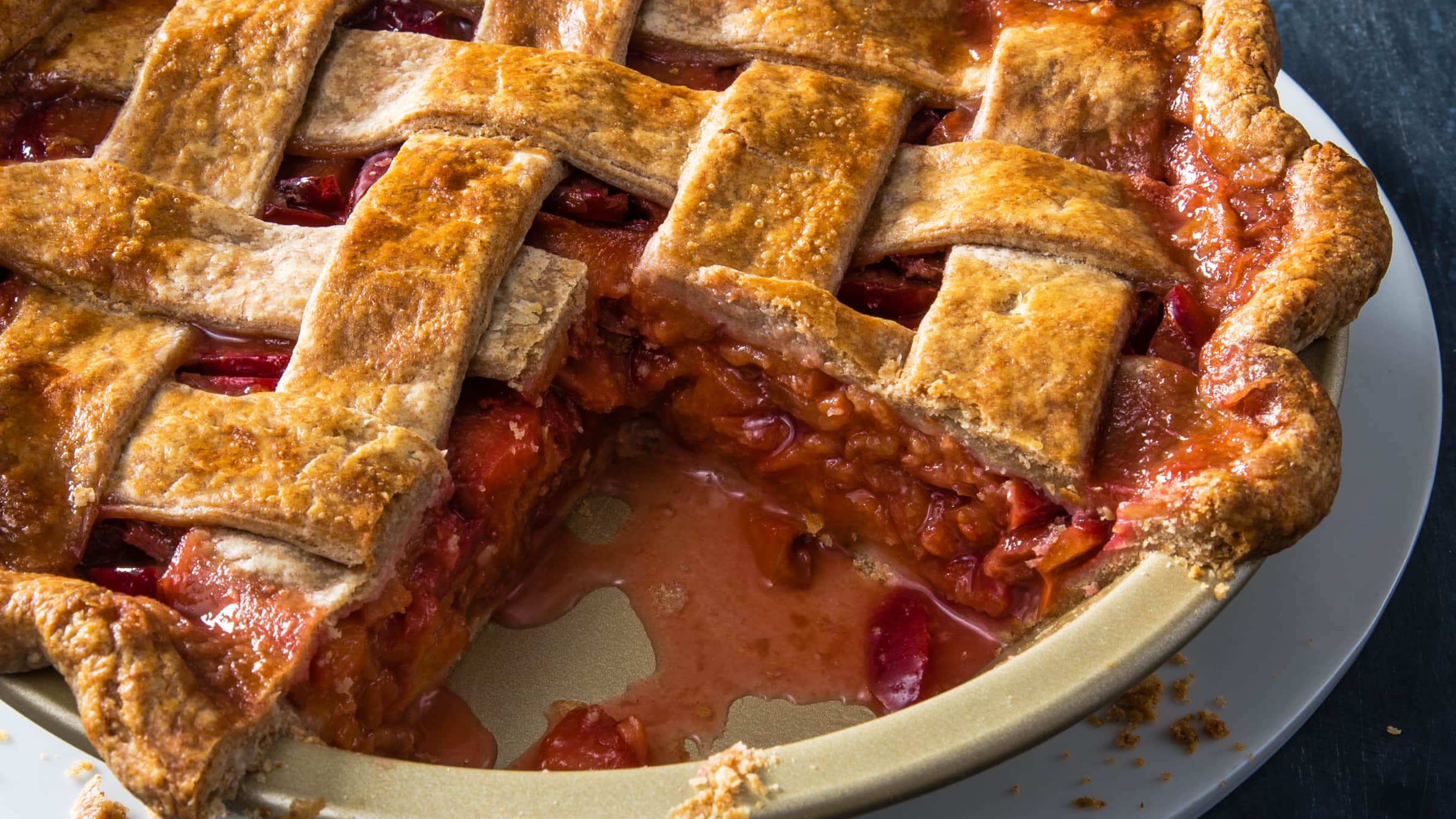 Fresh Plum-Ginger Pie with Whole-Wheat Lattice-Top Crust | America's ...