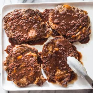 Red Wine Pan Sauce with Mustard and Thyme image