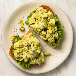 Avocado Chicken Salad with Jicama and Banana Peppers-image
