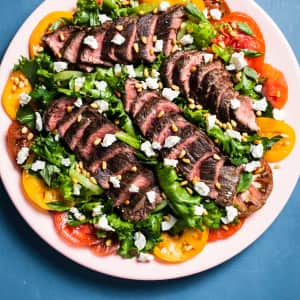 Tomato Salad with Steak Tips