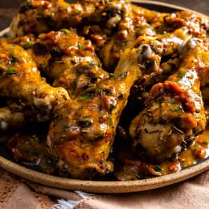 Baked Chicken Drumsticks with Herbes de Provence and Sun-Dried Tomatoes-image