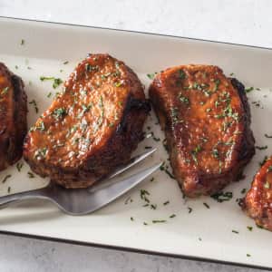 Mustardy Apple Butter–Glazed Pork Chops-image