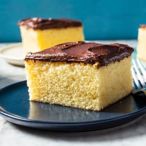 Yellow Sheet Cake with Chocolate Frosting-image