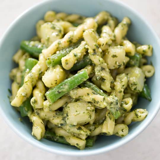 Pasta With Pesto Potatoes And Green Beans Cook S Illustrated