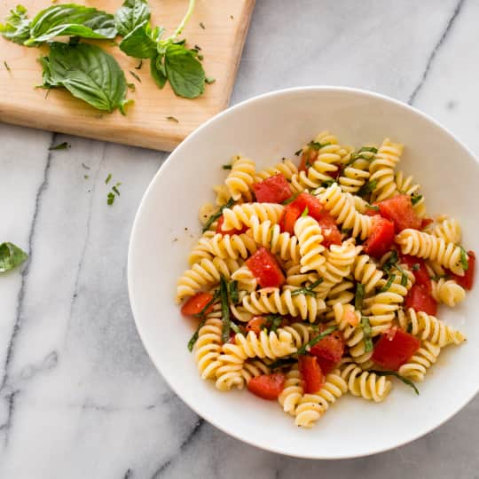 Pasta Salad With Fresh Tomatoes And Basil Cook S Illustrated