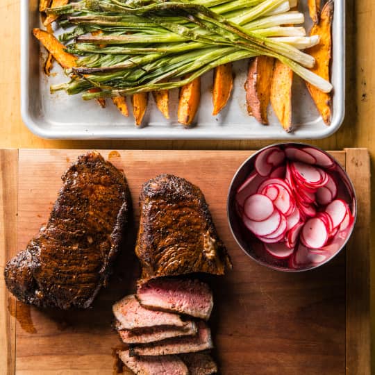 One-Pan Steak with Sweet Potatoes and Scallions | America ...