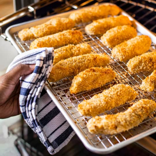 OvenFried Fish Sticks with Old Bay Dipping Sauce America's Test Kitchen Recipe