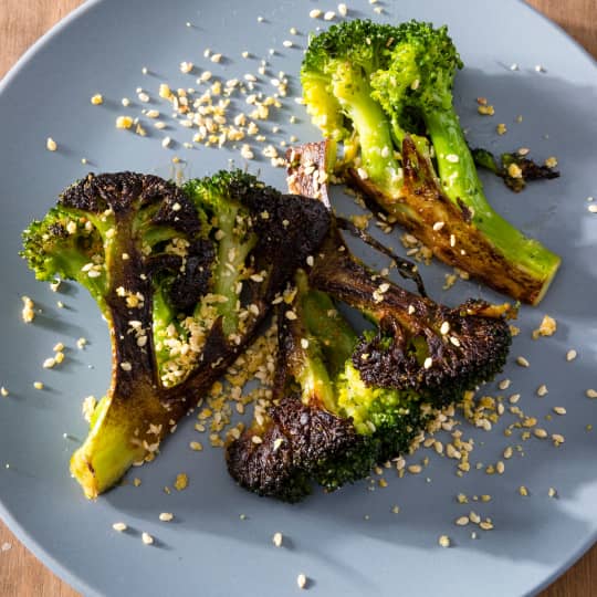 SkilletRoasted Broccoli with Sesame and Orange Topping Cook's