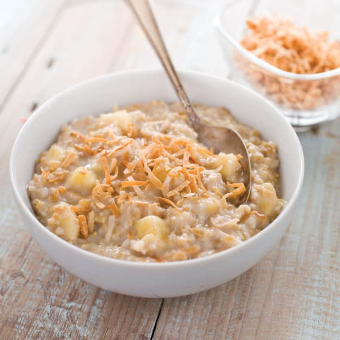 Banana-Coconut Steel-Cut Oatmeal