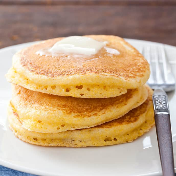 Fluffy Cornmeal Pancakes | America's Test Kitchen Recipe