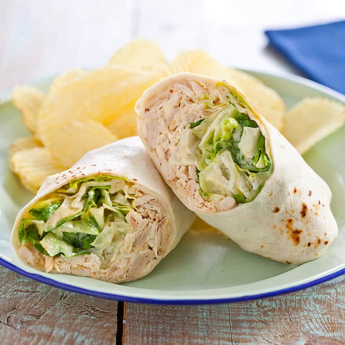 Chicken Caesar Salad Wraps