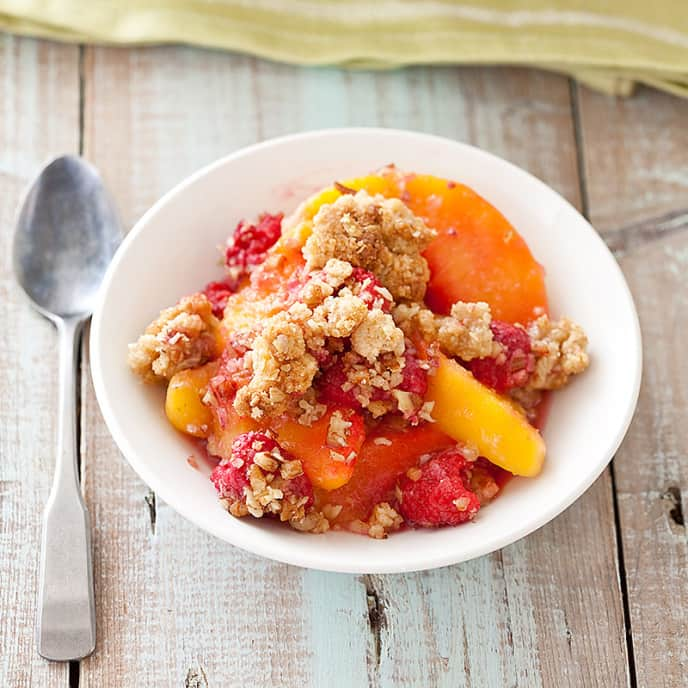 Peach Melba Crisp