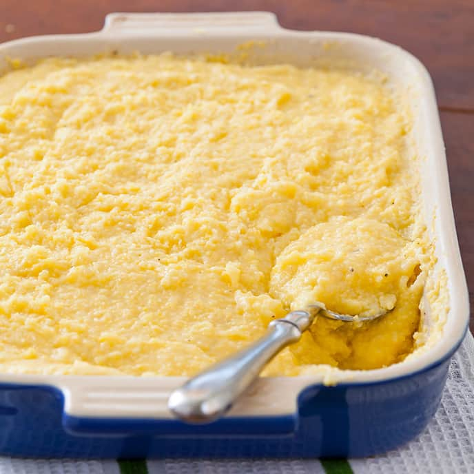 Easy Baked Polenta with Cherry Tomato Topping